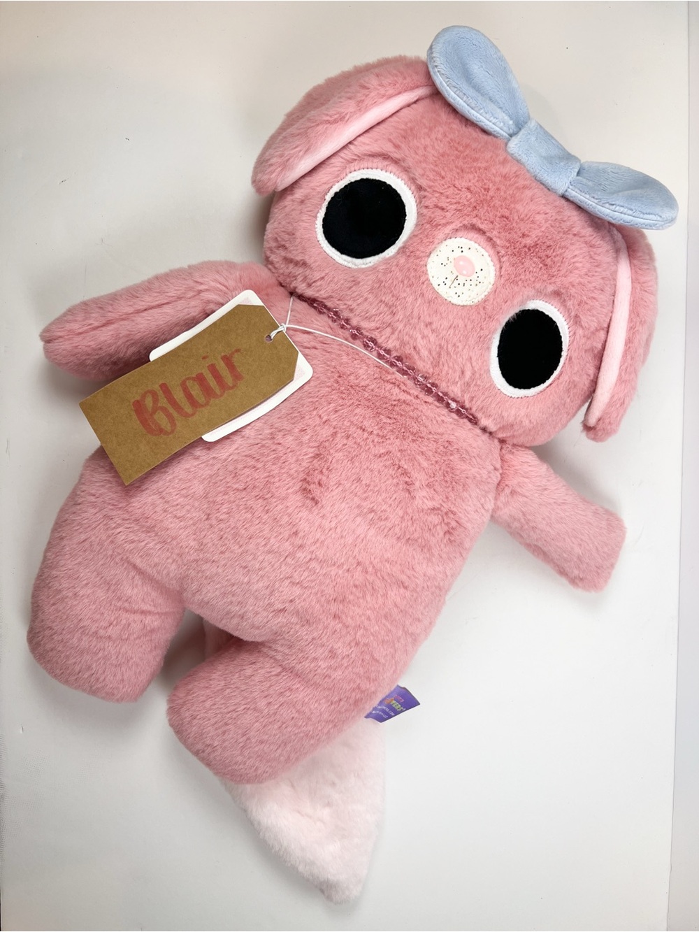 Crankie Flowers Plush Blair Pink Puppy Handmade Stuffed Animal 19”